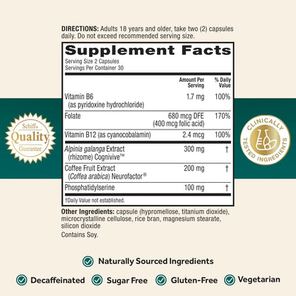 NEURIVA Ultra Brain Supplements for Memory and Focus, Phosphatidylserine, Cognivive, Neurofactor, Folic Acid, Vitamin B12 & Vitamin B6, 60 Count Capsules (Pack of 12)