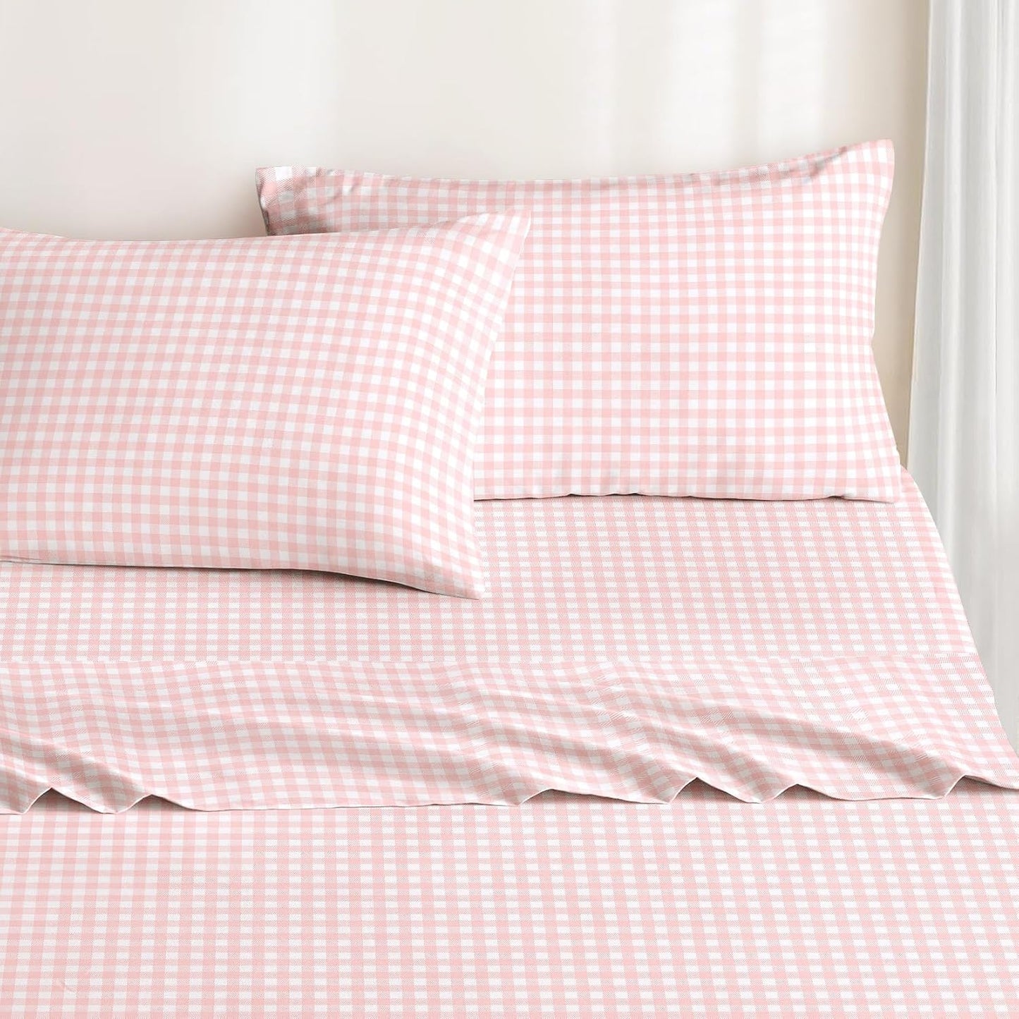 Wake In Cloud Gingham Bed Sheets Set Review: Soft, Cozy, and Stylish