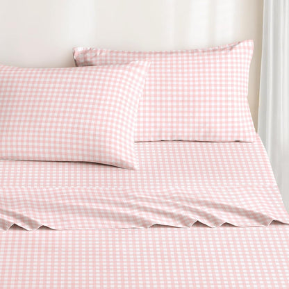 Wake In Cloud Gingham Bed Sheets Set Review: Soft, Cozy, and Stylish