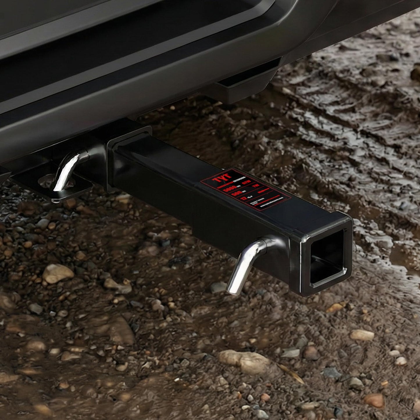 TYT Adjustable Truck Trailer Hitch for 2 inch Receiver, 6" Drop/Rise Tow Hitch with Dual Balls (2" & 2-5/16"), Compatible with Heavy-Duty Trailer Systems up to 20,000 lbs, Includes Hitch Tightener