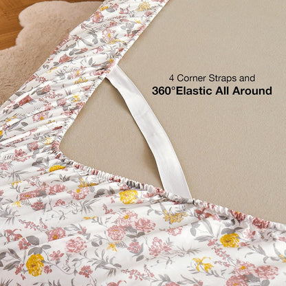 Viviland Floral Queen Sheet Set - A Cozy Addition to Your Bedroom