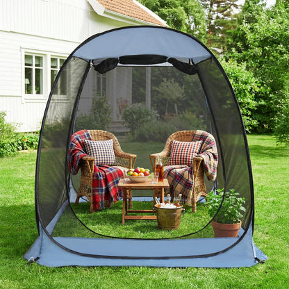 Alvantor Pop Up Screen House Tent, Instant Outdoor Gazebo with Mosquito Netting & UPF 50+ Sun Protection, Portable Canopy Shelter for Patio, Backyard, Camping (2-10 Person)