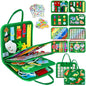 Esjay Toddler Busy Board Montessori Toys for Boys, Sensory Book Educational Activities for Learning Fine Motor Skills, Birthday Gifts for Boys Toddlers, Travel Toys for Airplane Car, Blue Dinosaur