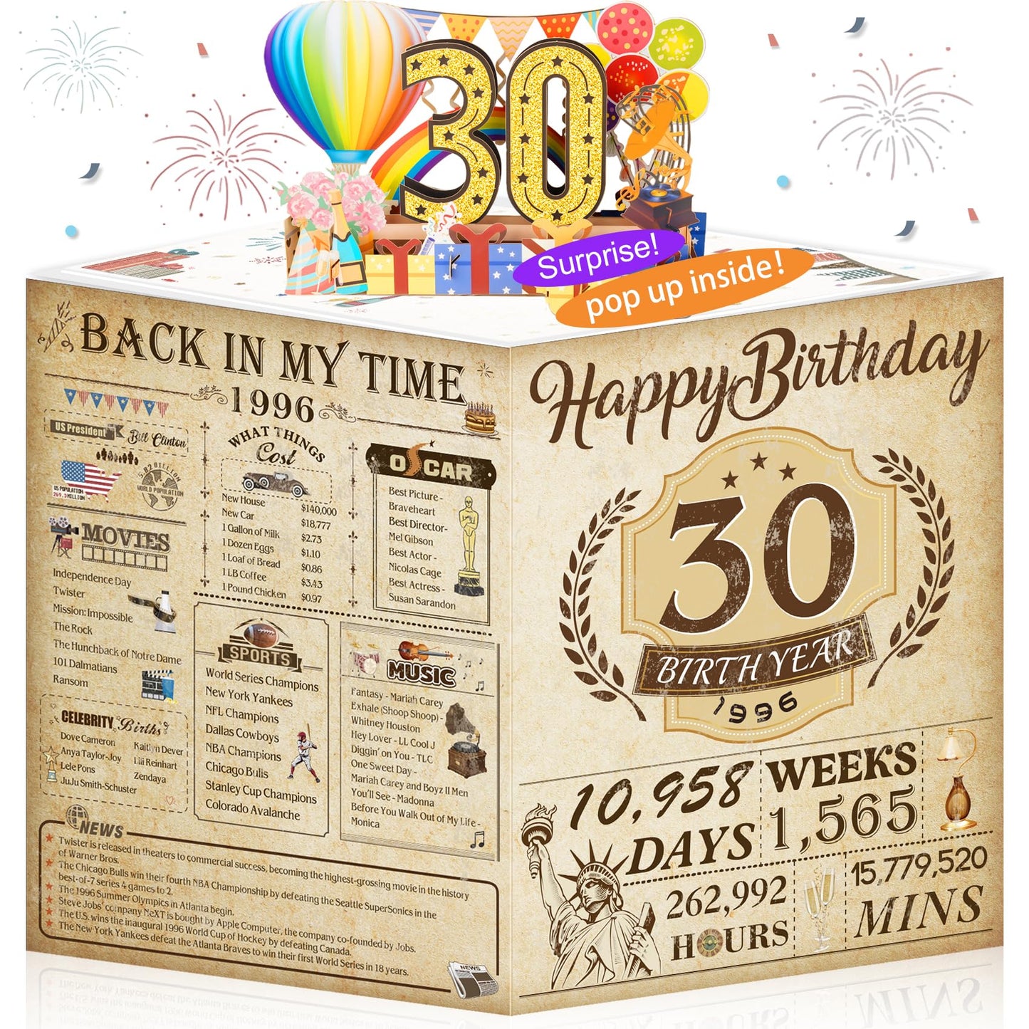 21st Birthday Card,3D Pop Up Funny 21st Birthday Decorations for Girls Granddaughter Sister,Happy 21 Year Old Birthday Gift for Daughter,Great 21Year Old Gifts Idea for Her,Jumbo Rose Glod In 2005