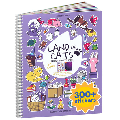 CUPKIN Animals Habitat 500+ Kids Sticker Book Toddler Airplane Travel Activity Coloring and Sticker Book, Road Trip Essentials, 12 Coloring Pages + 12 Scenes for Ages 2–8 Years