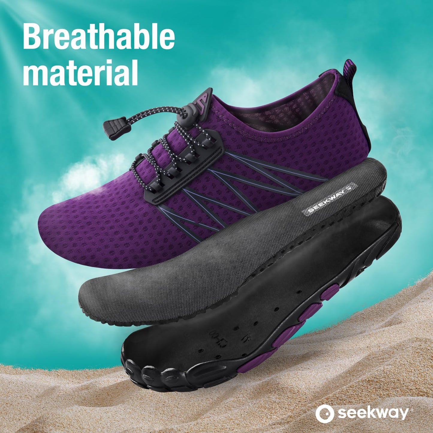 SEEKWAY Wasserschuhe Herren Damen Erwachsene Quick-Dry Badeschuhe Barfußschuhe für Strand Schwimmen Fluss Pool See Wandern Kajak Surfen