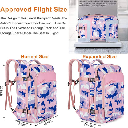 Lumesner Handgepäck Rucksack, extra großer 40L Flugzugelassener Reiserucksack für Damen & Herren