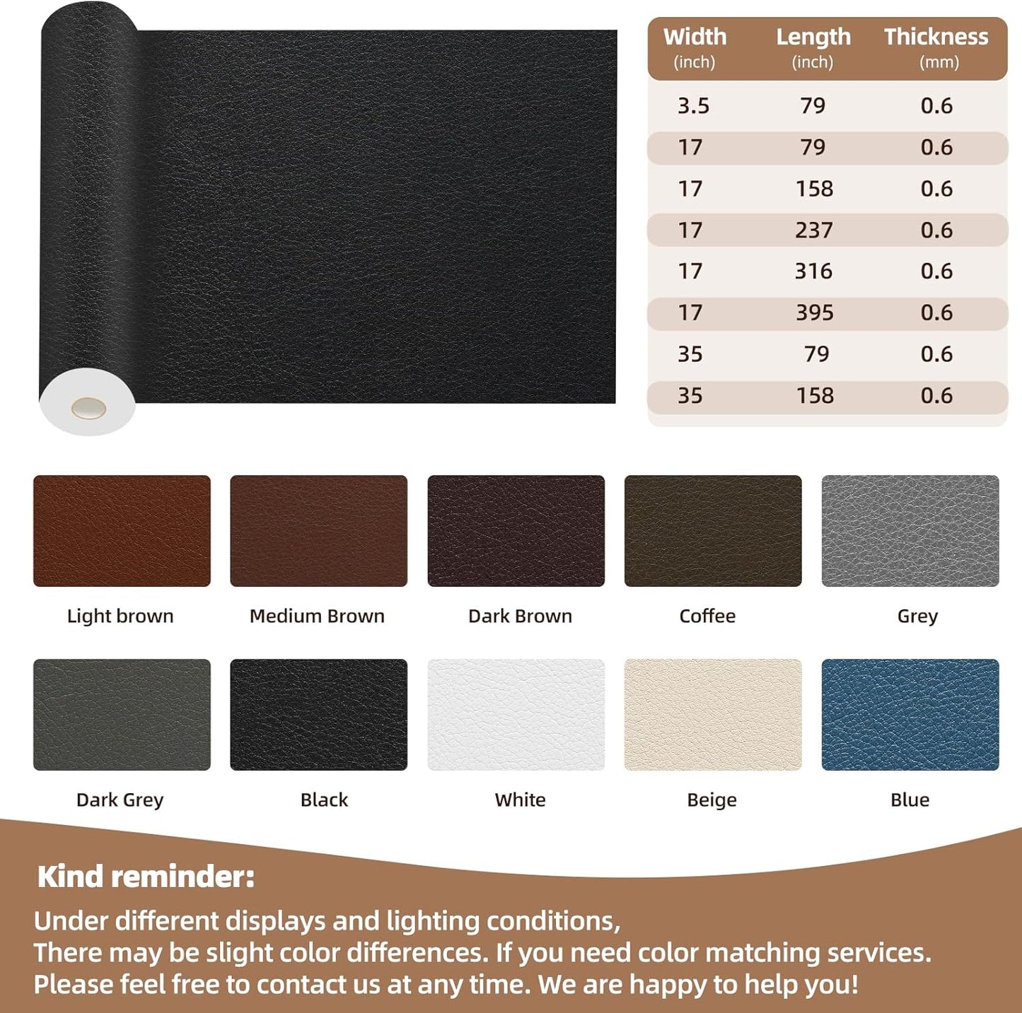 Lederreparatur-Set, 43x200 cm selbstklebender Lederflicken wasserdicht, DIY große Vinyl-Flicken für Sofas, Möbel, Küchenschränke, Wände (Schwarz, 43x200 cm)