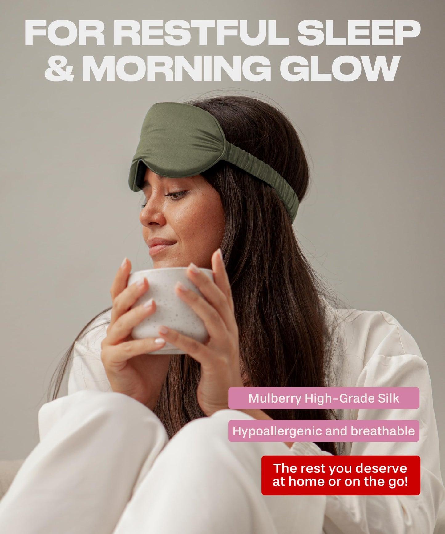 SUNDAYSILKS™ Exclusive Mulberry Silk Sleep Mask | Soft Eye Covers, Blackout Sleeping Mask for Women & Men | Silk Eye Mask for Sleep, Travel, and Relaxation | Antifaz para Dormir [Nude Champagne]