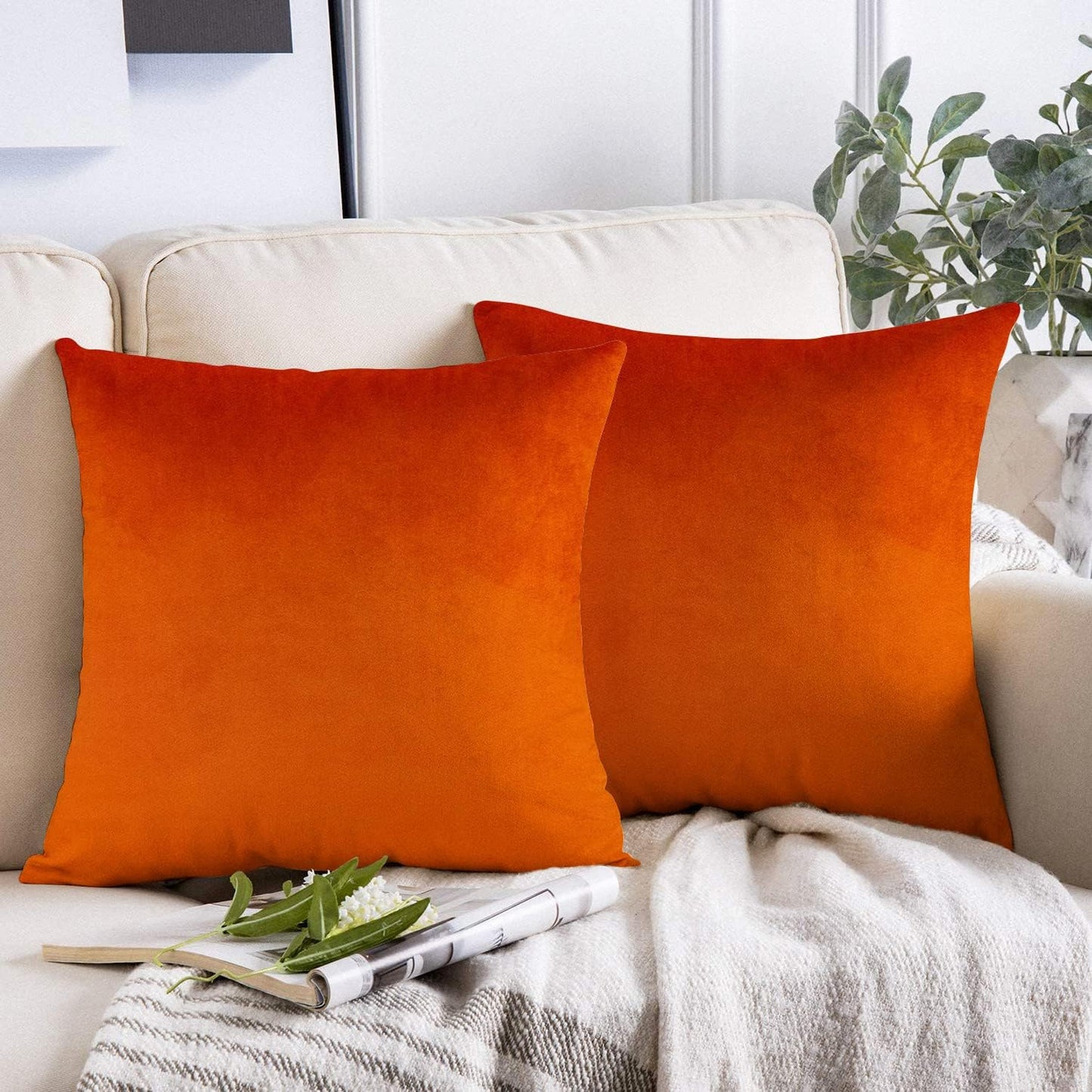 VAKADO Burnt Orange Throw Pillow Covers - A Simple yet Elegant Home Decor Addition