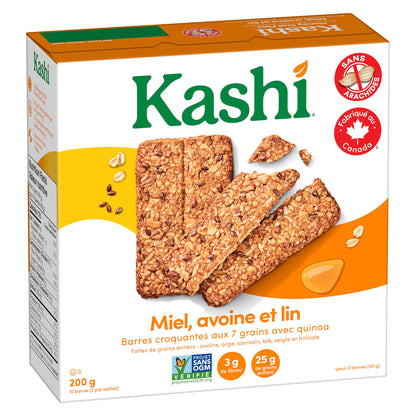 Kashi, 7 Korn, Honig Hafer Leinsamen mit Quinoa, 10 Riegel, 200g/7.1oz, Kanadisch}
