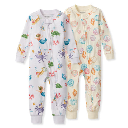 Burt's Bees Baby Unisex Footless Sleeper Pajama 100% Organic Cotton Snug-Fit 1-Piece Zip-Up Jumpsuit for Toddlers