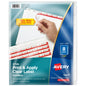 Avery 3-Tab Dividers for 3 Ring Binder, Easy Print & Apply Clear Label Strip, Index Maker Customizable White Tabs, 25 Sets (11445)