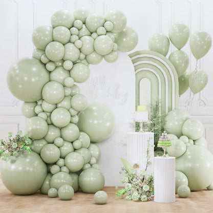 PartyWoo White Balloons 155pcs Different Sizes Pack of 18 12 10 5 Inch Matte White Latex Balloon Arch Kit Garland for Wedding Bridal Graduation Baby Shower Birthday Party Decorations White-Y13