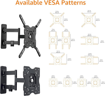 Amazon Basics Full Motion Articulating TV Wall Mount
