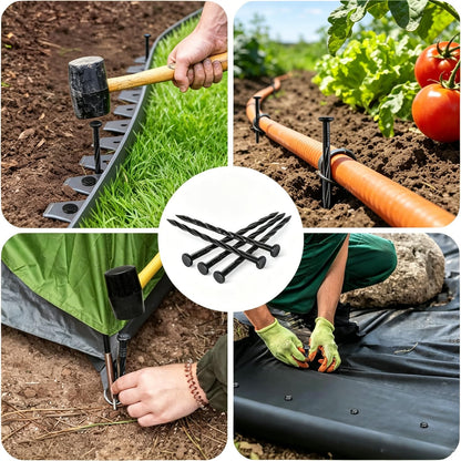 2-Inch x 100 FT Landscape Edging Border with 150 Stakes, Plastic Edging for Landscaping Garden Edging Border, Flexible Landscaping Edging for Garden Flower Beds Yard Lawn Pathway Paver (Black)