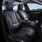 Coverado Car Seat Covers 5 Pieces, Full Set Universal Seat Covers for Cars, Waterproof Nappa Leather Auto Seat Protectors with Head Pillow, Car Interiors Fit for Most Sedans SUV Pick-up Truck, Black