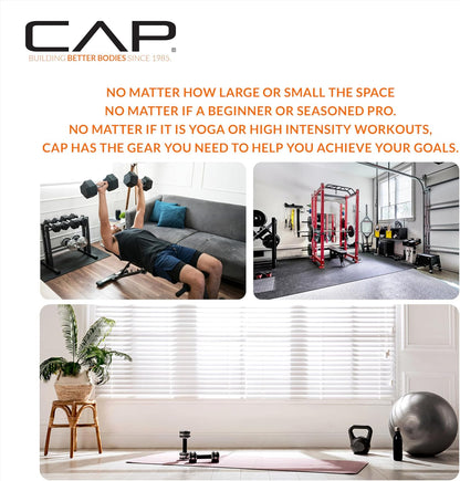 CAP Barbell Yogamatte mit hoher Dichte, 1,27 cm, mit Tragegurt | Mehrere Optionen