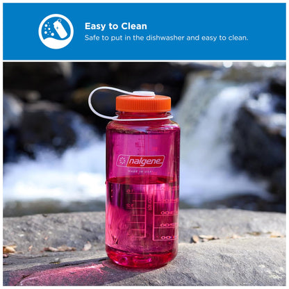 Nalgene 32 oz Wide Mouth Water Bottle | BPA-Free, Durable & Leak Proof, Lightweight Bottle for Hiking & Gym, Work & Travel