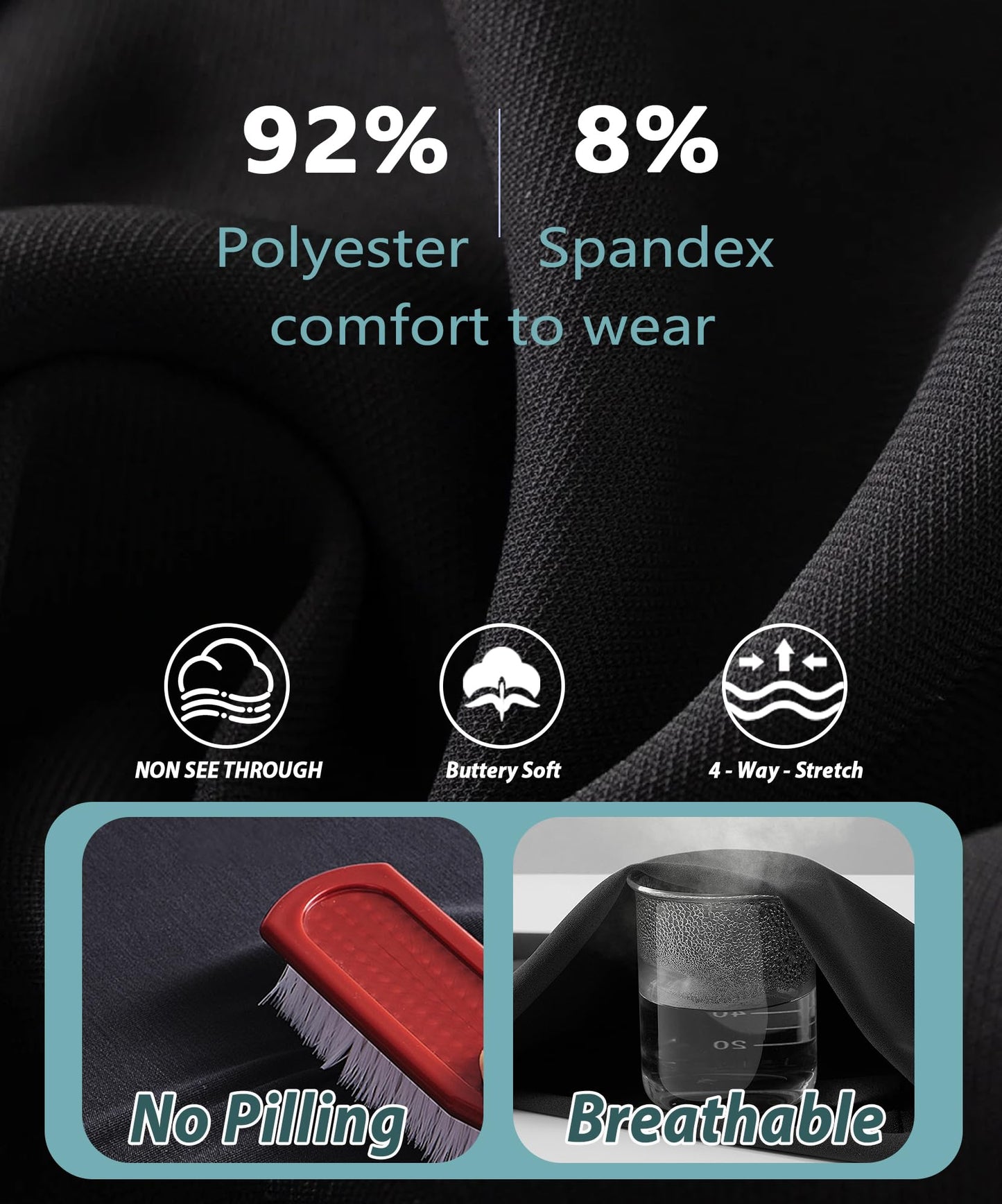 we fleece High Waisted Leggings for Women-Womens Black Workout Leggings Running Tummy Control Compression Pants