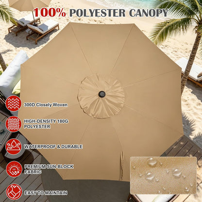Blissun 9' Outdoor Patio Umbrella: A Sturdy and Stylish Shade Solution