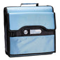 Med Manager Medicine Organizer and Portable Medical Binder, Holds (15) Pill Bottles - (11) Standard Size and (4) Large Bottles, Includes Removable 5-Tab File Folder, Black, 14 x 14 x 4 inches