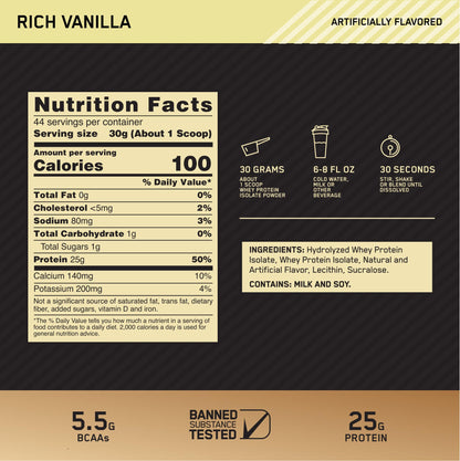 Optimum Nutrition Gold Standard 100% Isolate, Protein Powder, Chocolate Bliss, 3 Pounds, 44 Servings. Whey Protein Isolate (Packaging May Vary) (Pack of 4)