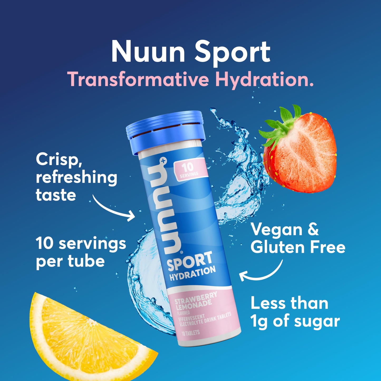 Nuun Sport Electrolyte Tablets with Magnesium, Calcium, Potassium, Chloride & Sodium, Gluten Free & Vegan, Mixed Flavors, 48 Pack (40 Servings Total)