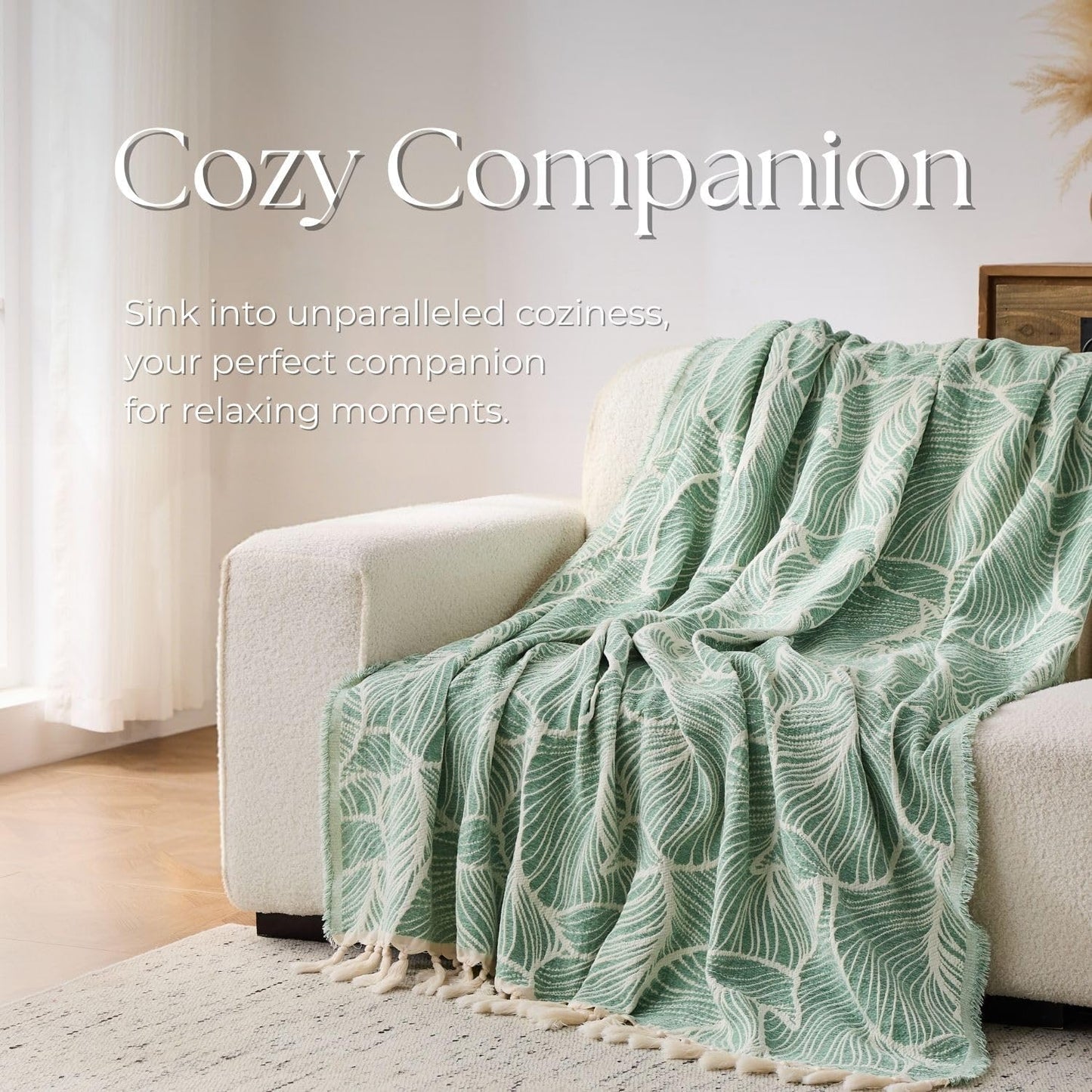Cozy Up with the DOWN HOME Chenille Cotton Throw Blanket