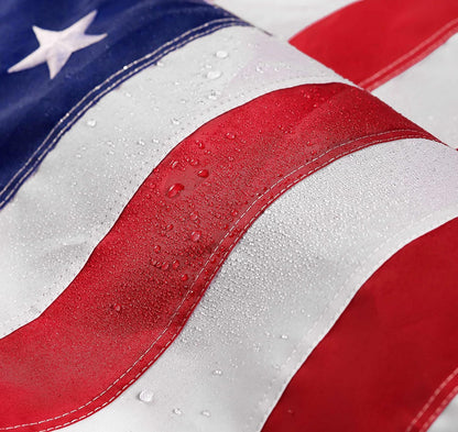 American Flag 8x12 ft: Long Lasting US Flag, Heavy Duty Nylon, Embroidered Stars, Sewn Stripes, Brass Grommets, UV Protection Perfect for Outdoors! USA Flag