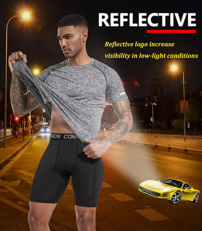 Boyzn 1er, 3er, 5er oder 7er Pack Herren-Trainings-Laufshirts, Dry Fit feuchtigkeitsableitendes T-Shirt, Gym Sport Kurzarm-T-Shirts
