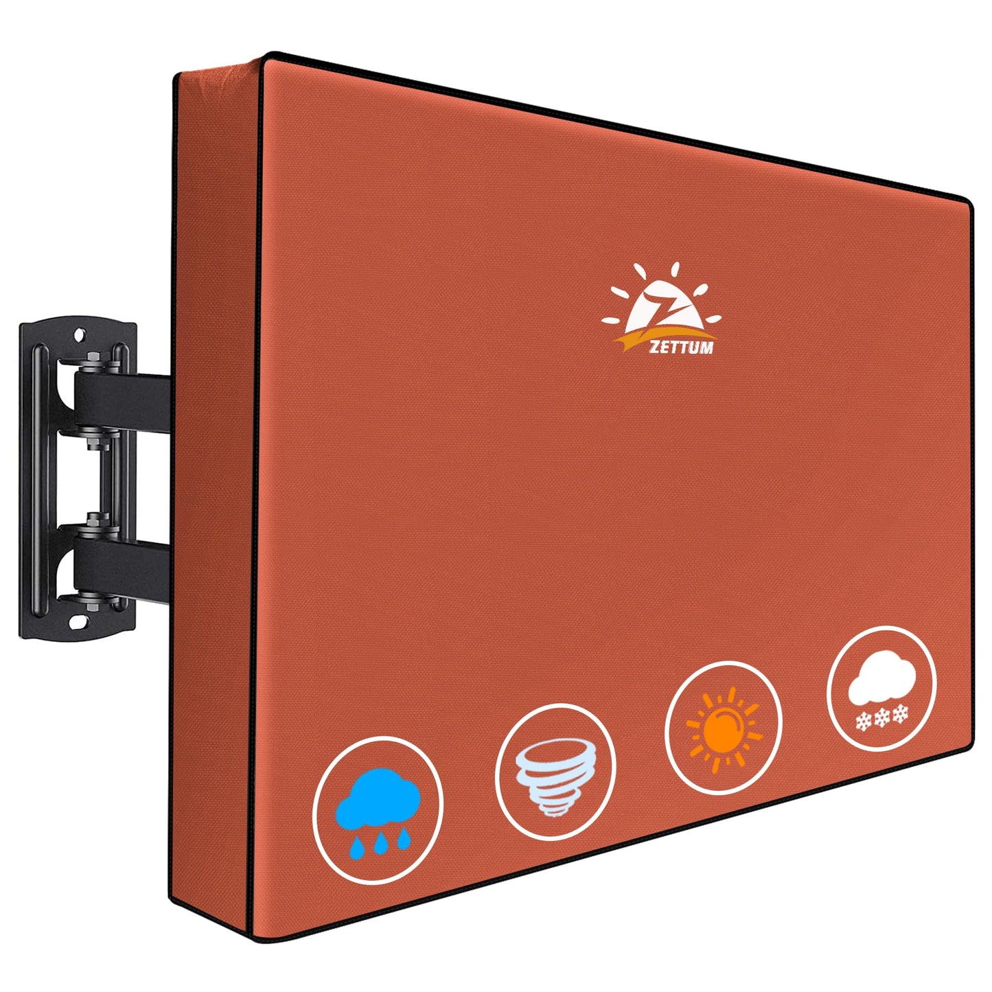 Zettum Outdoor TV Cover 58 Inch - 600D TV Cover Weatherproof & Waterproof for 55 to 58 Inch Outdoor TV, Heavy Duty TV Enclosure Protector for Outside Flat Screen TV (Size: 55"L x 6"D x 36"H)