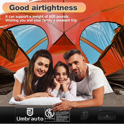 Umbrauto Car Air Mattress Backseat| Inflatable Truck Back Seat Camping Airbed for SUV Rear Seat, Blow Up Sleeping Travel Bed for Van Trunk with Pump & Pillows