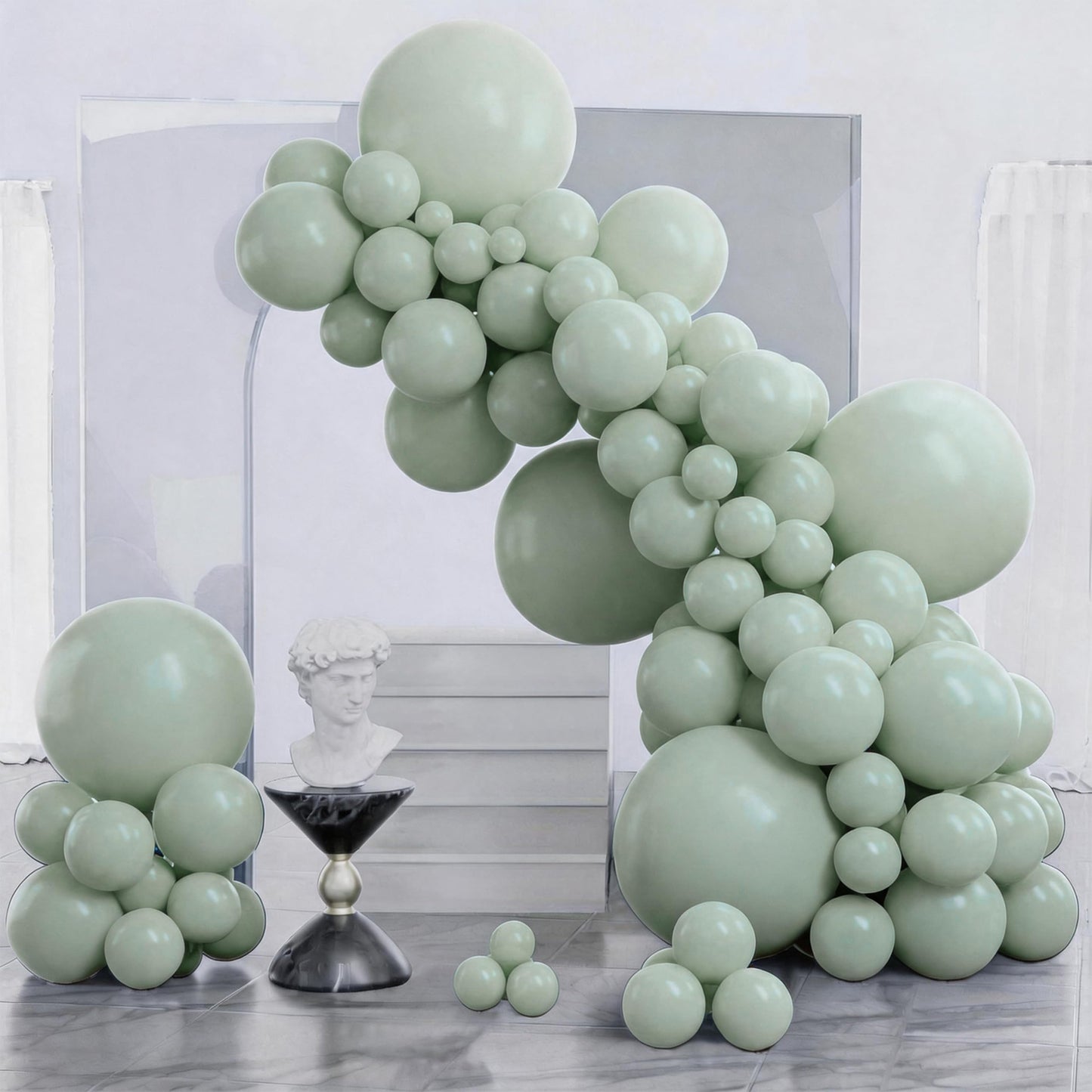 PartyWoo White Balloons 140 pcs Different Sizes of 18 12 10 5 Inch White Balloons Arch Kit Garland for Wedding Baby Shower Birthday Bridal Shower Graduation Engagement Party Decorations White-Y13