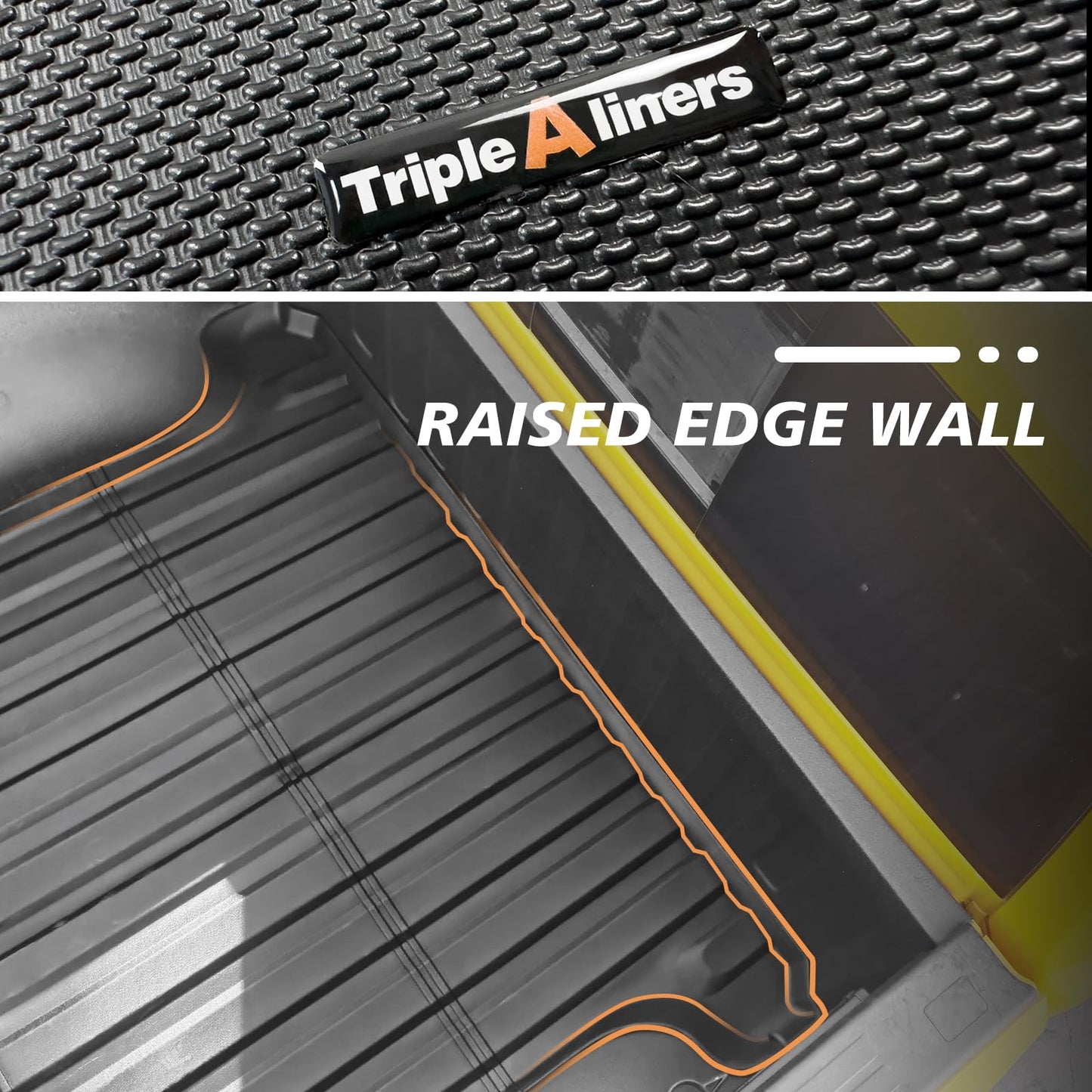 TripleAliners Truck Mat Compatible with 2019-2026 Chevy Silverado 1500 / GMC Sierra 1500 6.6FT Accessories, Truck Bed Mat Heavy Duty Custom Fit All Weather Protection TPE Pickup Liner, Standard Bed
