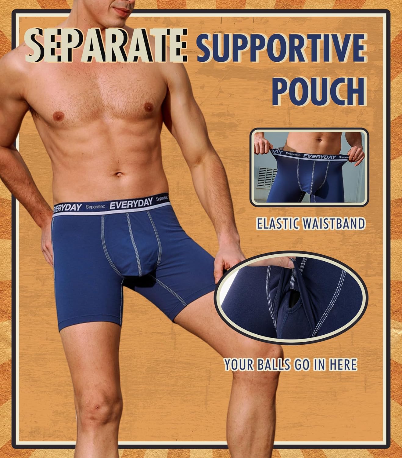 Comfortable and Practical: Separatec Cotton Dual Pouch Men's Underwear