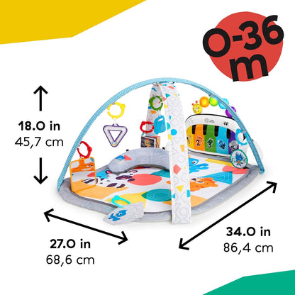 Baby Einstein 4-in-1 Kickin' Tunes Musik- und Sprachspielmatte und Klavier-Bauchlage-Aktivitätsmatte