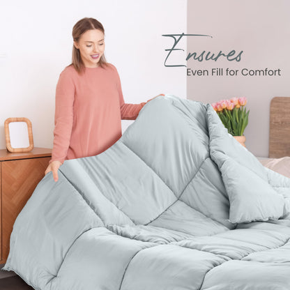 Utopia Bedding Steppbetten Queen-Größe, Ganzjahres-Bettdeckeneinlage, Daunenalternative Box-gesteppte Bettdecke mit Ecklaschen, Maschinenwaschbar (Weiß)