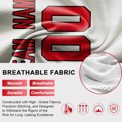 Benutzerdefiniertes Hockeytrikot für Herren, Jugendliche und Kinder – personalisiertes Eishockey-Trainings-Trikot mit eigenem Namen, Nummer und Teamlogo