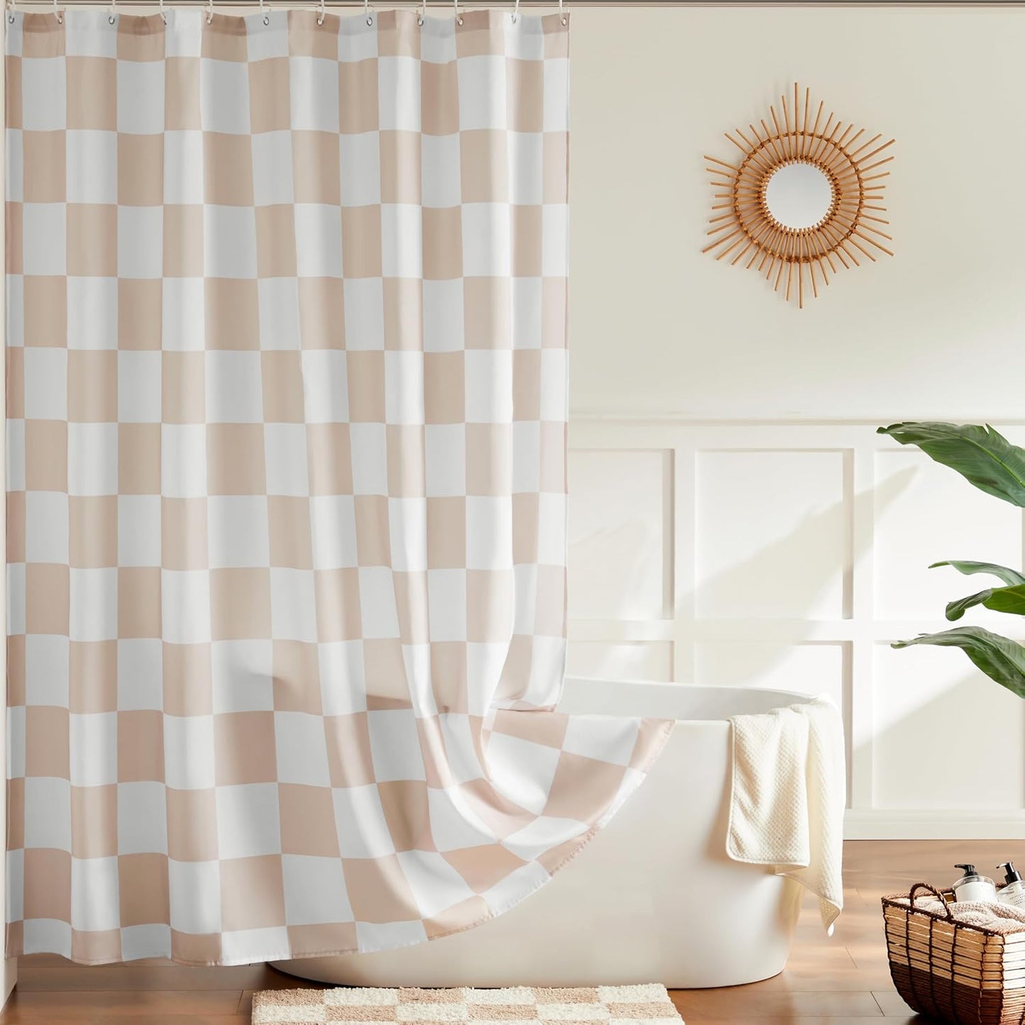 Ohocut Checkered Shower Curtain: A Retro-Chic Bathroom Essential