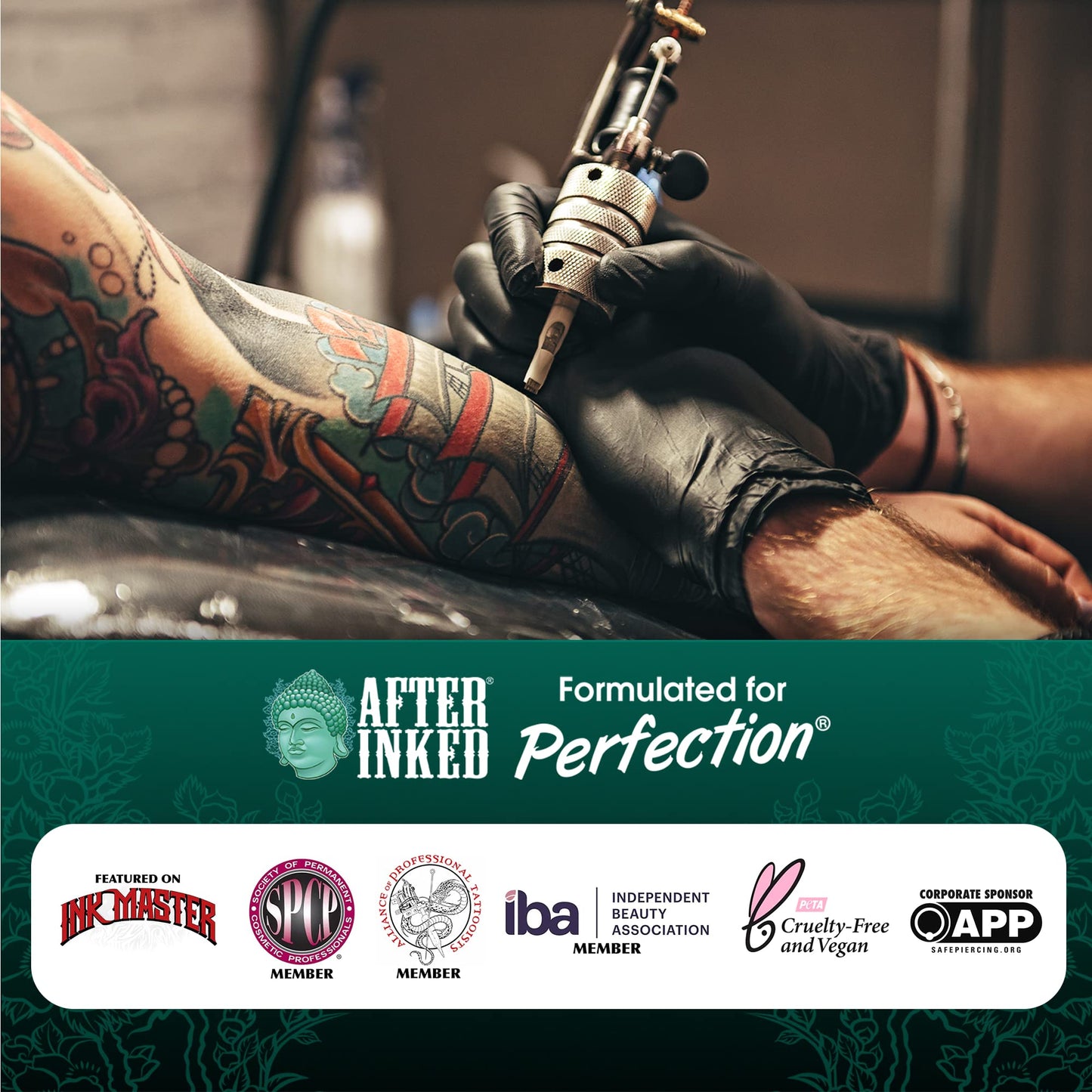 After Inked Tattoo Aftercare Lotion – Moisturizing Balm for Inked Skin, As Seen on INK MASTER – Hydrating Cream with Grape Seed Oil, Skin Nourishment & Daily Maintenance– 3 Fluid oz Tube (12-Pack)