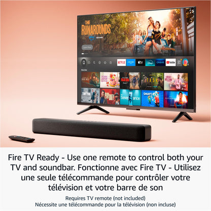Amazon Fire TV Soundbar, 2.0-Lautsprecher mit DTS Virtual:X und Dolby Audio, Bluetooth-Konnektivität