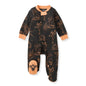 Burt's Bees Baby Boys Sleep and Play Pajamas, 100% Organic Cotton, One-piece PJs, Diagonal Zip Up Loose Fit Footie