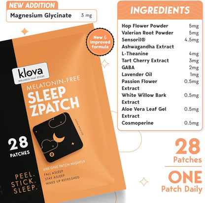 Klova Sleep Support Patch Bundle for Adults – Extra Strength & ZSleep Melatonin Patches Plus Melatonin-Free Option – Natural, Non-Habit-Forming Overnight Sleep Aid – 84 Patches