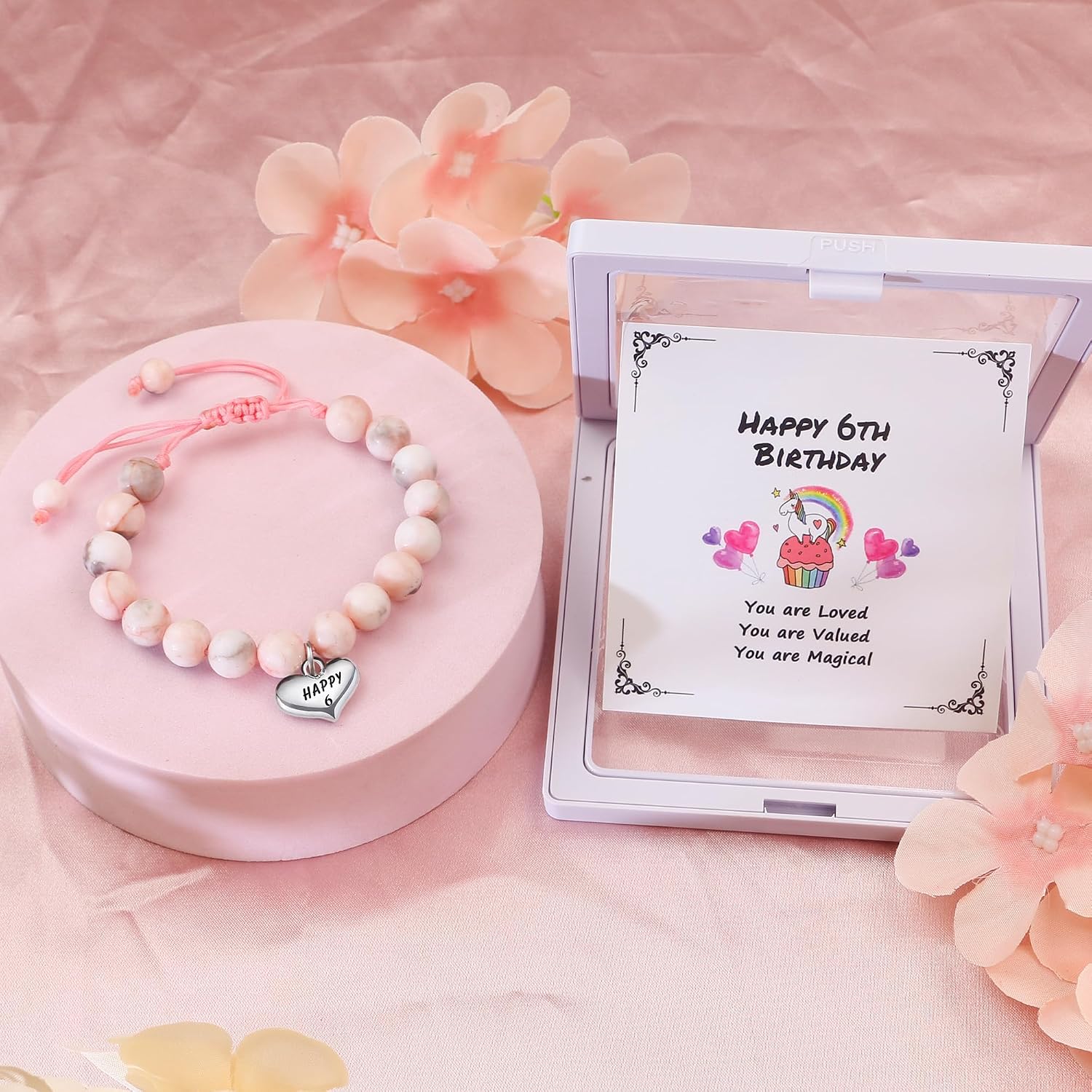 Sereney Birthday Gifts for Girls, Beaded Bracelets as 1/2 1 2 3 4 5 6 7 8 9 10 11 12 13 14 15 16 Year Old Birthday Gift, Adjustable Cross/Pearl Bracelet as Happy Birthday Gifts for Daughter