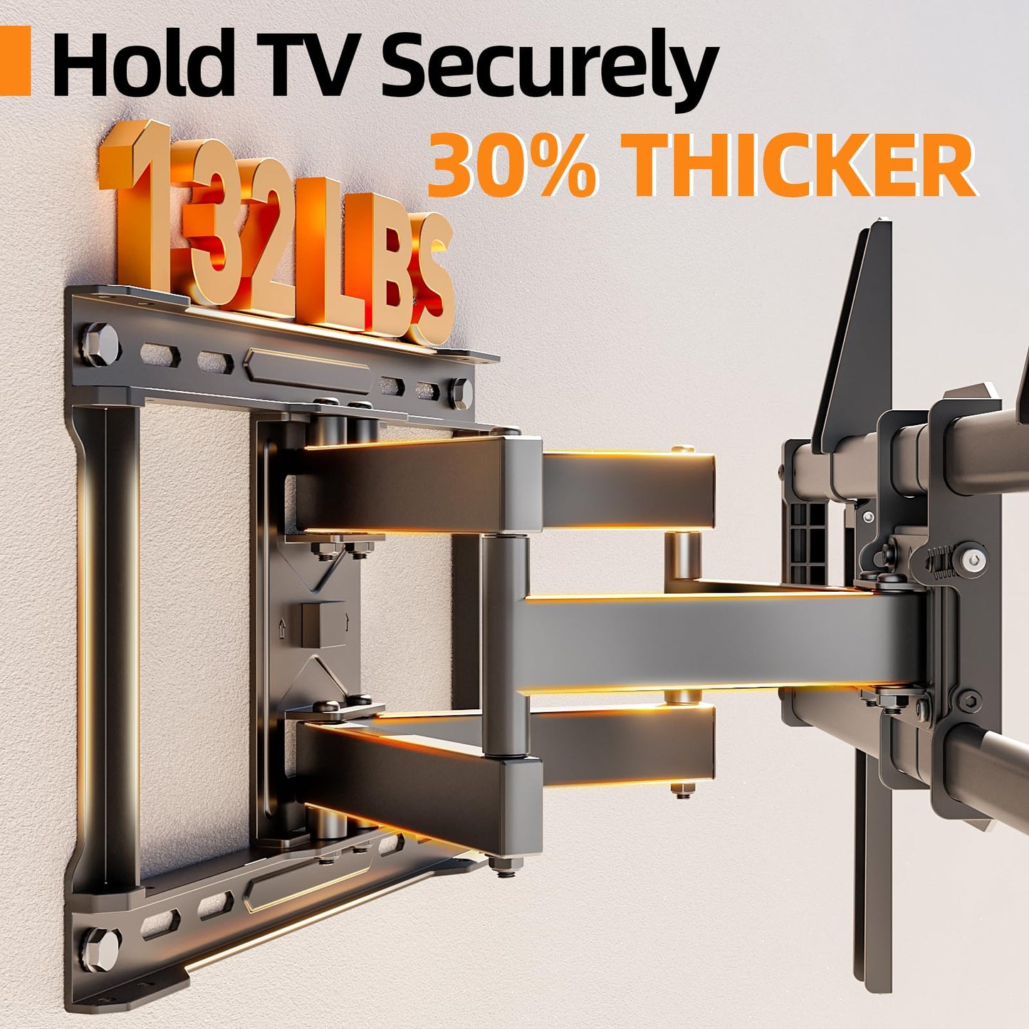 IWORKBOARD 55 65 75 85 inch Tilting TV Wall Mount for 32-90 '' TVs, Low Profile TV Mount Bracket, Safe Lock & Quick Release, Max VESA 600x400mm, 24 inch Studs,132 lbs, Fit Most 55+ 75+ 85+ 86 TVs