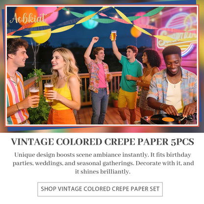 AOBKIAT Decoraciones para Fiesta de Bodas, 5 Rollos de Serpentinas de Papel Crepé Color Verde Oliva Caqui para Bodas Boho Verdes, Cumpleaños, Despedidas de Soltera/Bebé