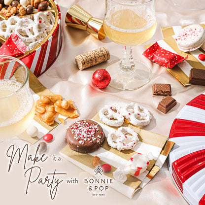 BONNIE AND POP Weihnachtsgeschenkkorb – Weihnachtsgeschenke – Pralinen- und Nussgeschenkbox, Sortimentstablett – Geburtstag, Beileid, Genesung, Männer, Frauen & Familien