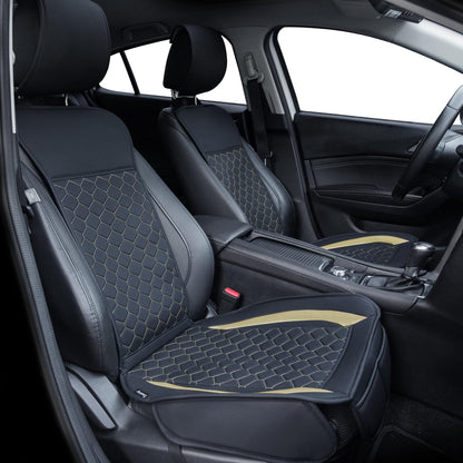 Elantrip 2PCs Front Car Seat Covers Leather Water Proof Seat Protector Universal fit for Most Cars SUVs and Trucks Black
