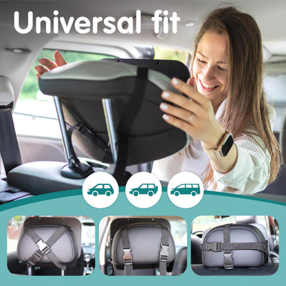Onco Baby-Autospiegel für nach hinten gerichtete Kindersitze (2 Stück) – 100 % bruchsicher & rüttelfest, preisgekrönter konvexer Autospiegel für Babys mit 360°-Drehung, Neugeborenen-Essentials (24,4 x 17,5 cm)